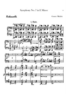 Symphony No.7 in E Minor: Cellos part by Gustav Mahler