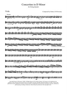 Concertino in D Minor for Strings: Viola part by Emma L.M.Sweeney