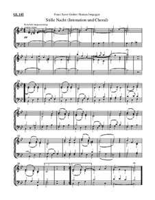 Solo instrument version (various): For keyboard by Franz Xaver Gruber