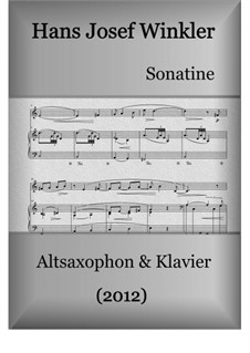 Sonata: For alto saxophone and piano by Hans Josef Winkler
