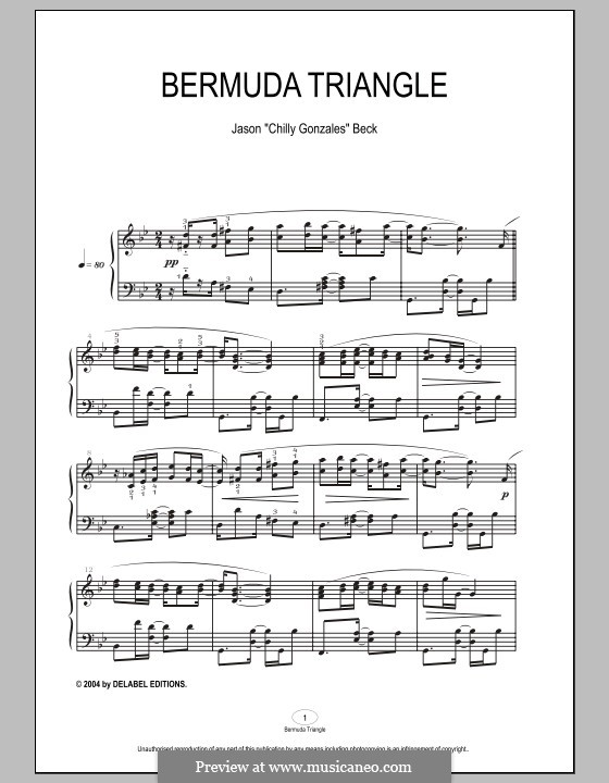 Bermuda Triangle: For piano by Chilly Gonzales