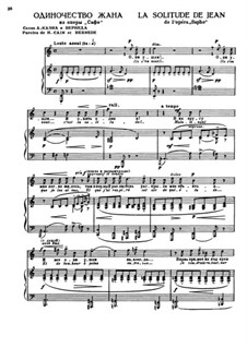 Sapho: Act II. Ils s'en vont, c'est la solitude, for voice and piano by Jules Massenet