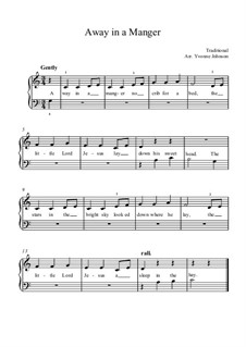 Away in a Manger: For piano by William (James) Kirkpatrick