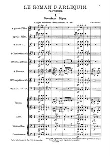 Le roman d'Arlequin: For orchestra by Jules Massenet