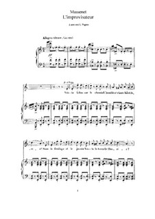 L'improvisateur: For high voice and piano by Jules Massenet