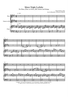 Piano-vocal score: For piano, strings and woodwinds by Franz Xaver Gruber