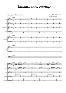 Six Romances, TH 109 Op.73: No.4 The Sun Has Set, for voice and orchestra by Pyotr Tchaikovsky