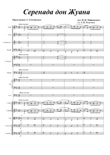 Six Romances, TH 101 Op.38: No.1 Don Juan's Serenade, for voice and orchestra by Pyotr Tchaikovsky