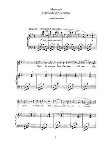 Sérénade d'automne: Sérénade d'automne by Jules Massenet