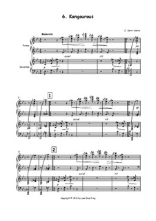 Kangaroos: For piano four hands by Camille Saint-Saëns