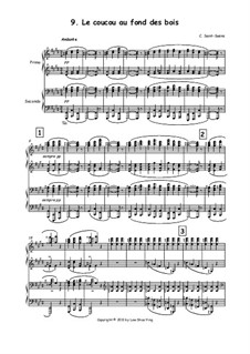 The Cuckoo in the deep woods: Version for piano four hands by Camille Saint-Saëns