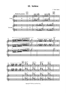 Aviary: Version for piano four hands by Camille Saint-Saëns