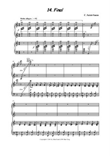Finale: Version for piano four hands by Camille Saint-Saëns