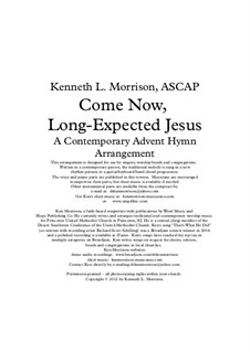 Come, Thou Long-Expected Jesus: For voice, guitar, bass guitar and piano by Rowland Huw Prichard