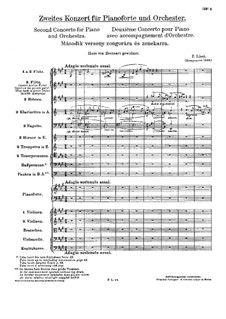 Piano Concerto No.2, S.125: Full score by Franz Liszt