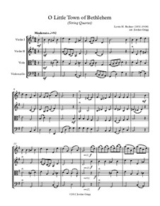 Chamber version: For string quartet by Lewis Henry Redner