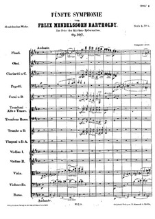 Symphony No.5 in D Major 'Reformation', Op.107: Movement I by Felix Mendelssohn-Bartholdy