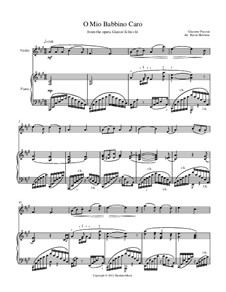 O mio babbino caro: For violin and piano by Giacomo Puccini