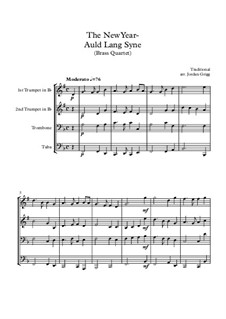 Vocal-instrumental version: For brass quartet by folklore