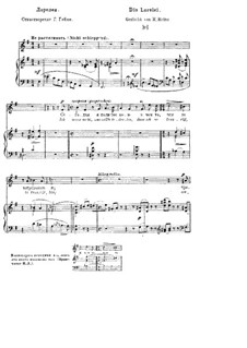 Die Lorelei, S.273: Deutscher und russischer Texte by Franz Liszt