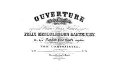 Die Hebriden oder Die Fingalshöhle (Hebrides Overture), Op.26: For piano four hands by Felix Mendelssohn-Bartholdy