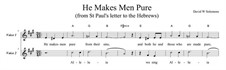 He makes men pure from their sins: For two voices and guitar by David W Solomons