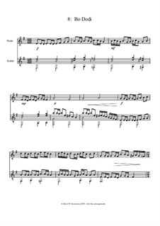 Eight Jewish Melodies: Bo Dodi, for flute and guitar by folklore
