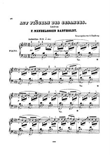 Six Songs, Op.34: No.2 Auf Flügeln des Gesanges (On Wings of Song), for piano by Felix Mendelssohn-Bartholdy