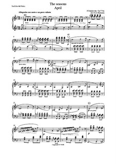 No.4 April (Snowdrop): For accordion (or bayan) by Pyotr Tchaikovsky