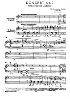 Concerto for Piano and Orchestra No.2 in D Minor, Op.40: Version for two pianos four hands by Felix Mendelssohn-Bartholdy
