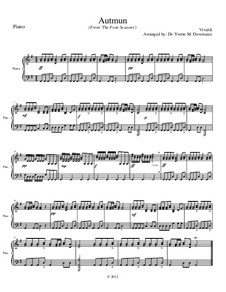 Violin Concerto No.3 in F Major 'L'autunno', RV 293: Movement I, for school string orchestra – rehearsal piano part by Antonio Vivaldi