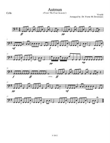 Violin Concerto No.3 in F Major 'L'autunno', RV 293: Movement I, for school string orchestra– cello part by Antonio Vivaldi