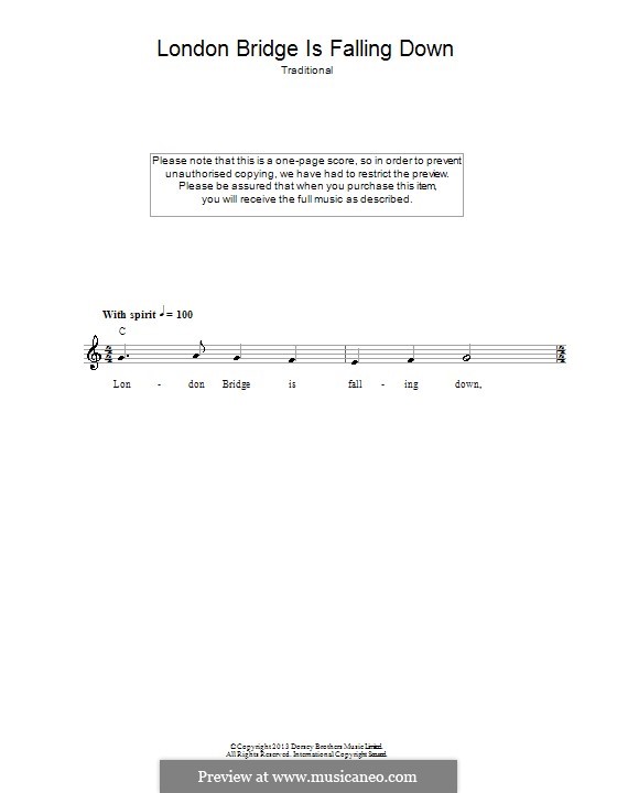 London Bridge: Lyrics and chords by folklore