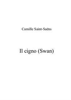 The Swan: For string quartet by Camille Saint-Saëns