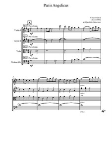 Panis Angelicus (O Lord Most Holy): For string quartet by César Franck