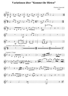 Variationen über 'Kommet, Ihr Hirten': Violinstimme by Christian Ganswindt