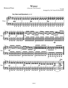 Violin Concerto No.4 in F Minor 'L'inverno', RV 297: Movement I, for school string orchestra – rehearsal piano part by Antonio Vivaldi