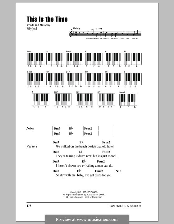 This Is the Time: Lyrics and chords by Billy Joel