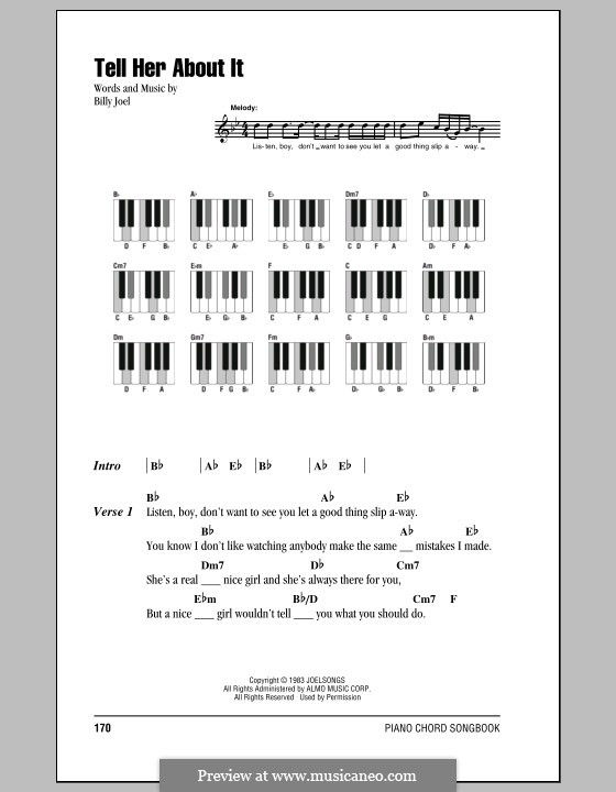 Tell Her About It: Lyrics and chords by Billy Joel