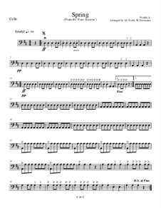 Violin Concerto No.1 in E Major 'La primavera', RV 269: Movement I, for school string orchestra – cello part by Antonio Vivaldi