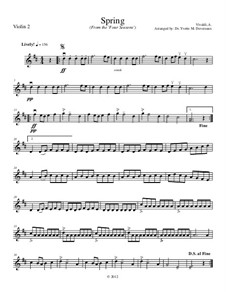Violin Concerto No.1 in E Major 'La primavera', RV 269: Movement I, for school string orchestra – violin II part by Antonio Vivaldi