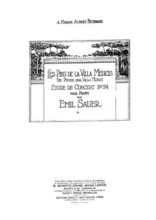 Concert Etudes: No.24 Les Pins de la Villa Médicis by Emil von Sauer
