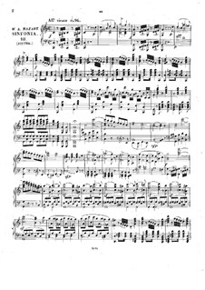 Symphony No.41 in C Major 'Jupiter', K.551: Arrangement for piano by Wolfgang Amadeus Mozart