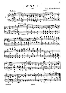 Sonata for Piano No.16 in A Minor, D.845 Op.42: Movements I, II by Franz Schubert