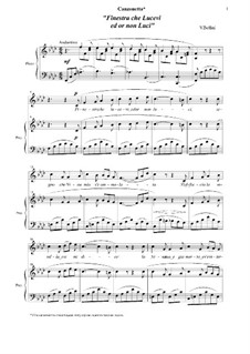 Finestra che lucevi: For voice and piano (F minor) by Vincenzo Bellini