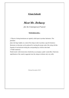 Meet Mr. Debussy (for the Contemporary Pianist): Meet Mr. Debussy (for the Contemporary Pianist) by Ehsan Saboohi