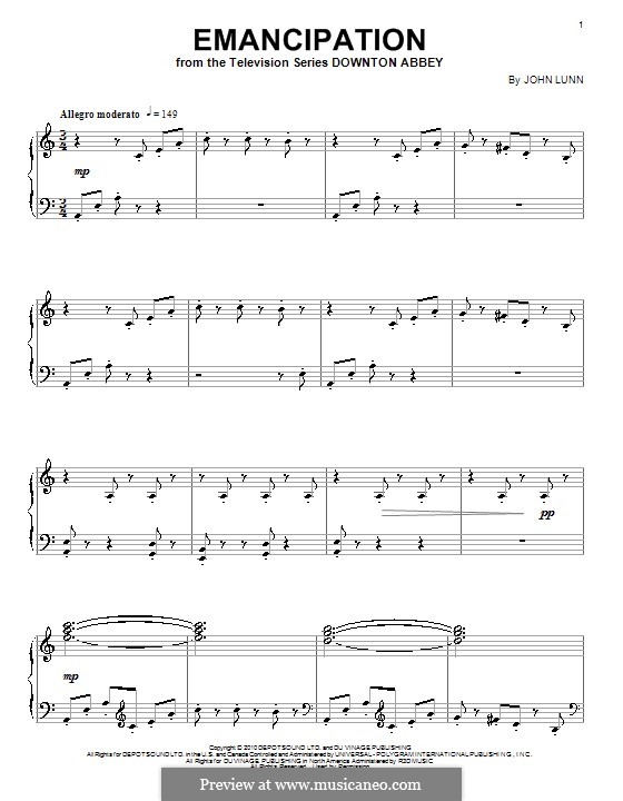 Emancipation: For piano by John Lunn