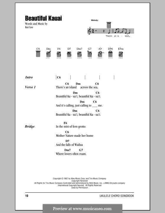 Beautiful Kauai: For ukulele by Kui Lee