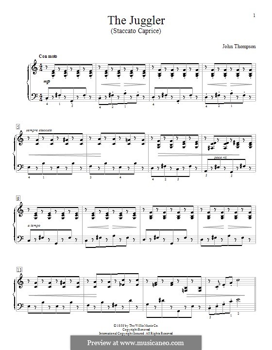 objetivo Optimismo Entender mal The Juggler by J. Thompson - sheet music on MusicaNeo