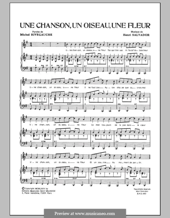 chanson un petit oiseau sur un oranger